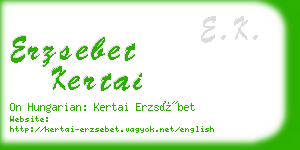 erzsebet kertai business card